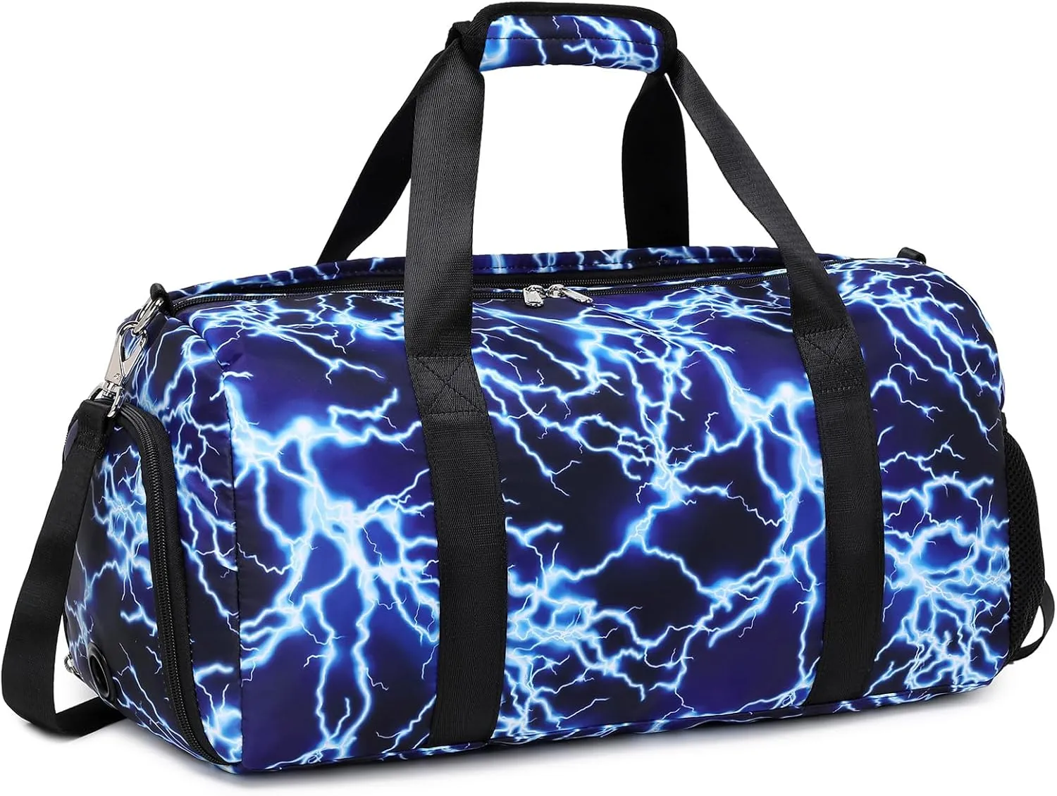 Duffle Bag for Boys Sport Gym Bag with Wet Pocket Shoes Compartment Soccer Bags Duffel Bag for Teen Boys Lightning Travel Bag Dance Bag