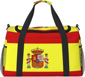 Duffle Bag Spanish Flag Travel Duffel Bag Weekender Bag For Men Womentravel Sports Gym