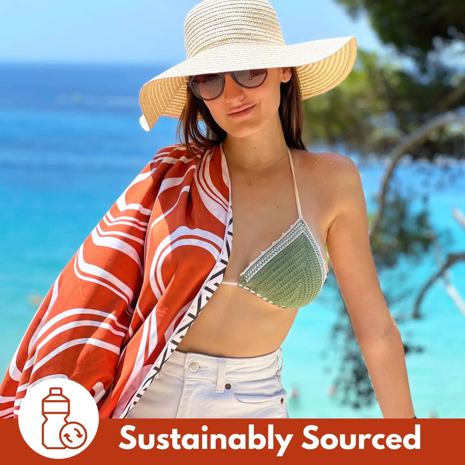ECCOSOPHY Microfiber Beach Towel - Sand Free Towels are Quick Dry, Light Weight, Super Absorbent - Perfect Pool, Travel, Cruise, Camping Essentials - Oversized Extra Large for Adults 71x35 in