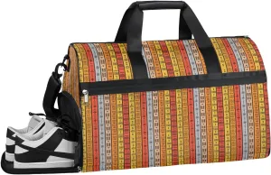 Egyptian Vintage Art Sport Gym Duffle Travel Bag for Men Women Gym Bag Lightweight Duffel with Shoe Compartment