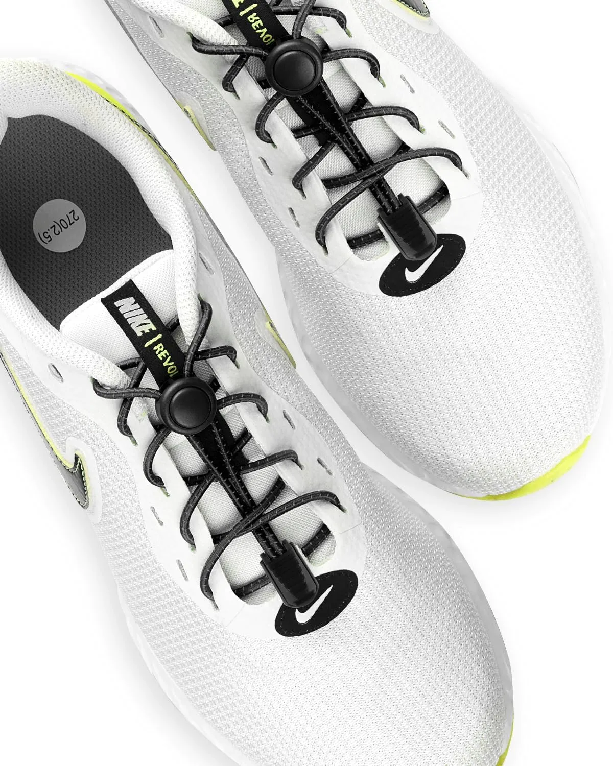 Elastic No Tie Shoe Laces - Tieless Shoelaces for Adults and Kids - 4 Pairs, Heavy Duty Shoe Strings for Sneakers