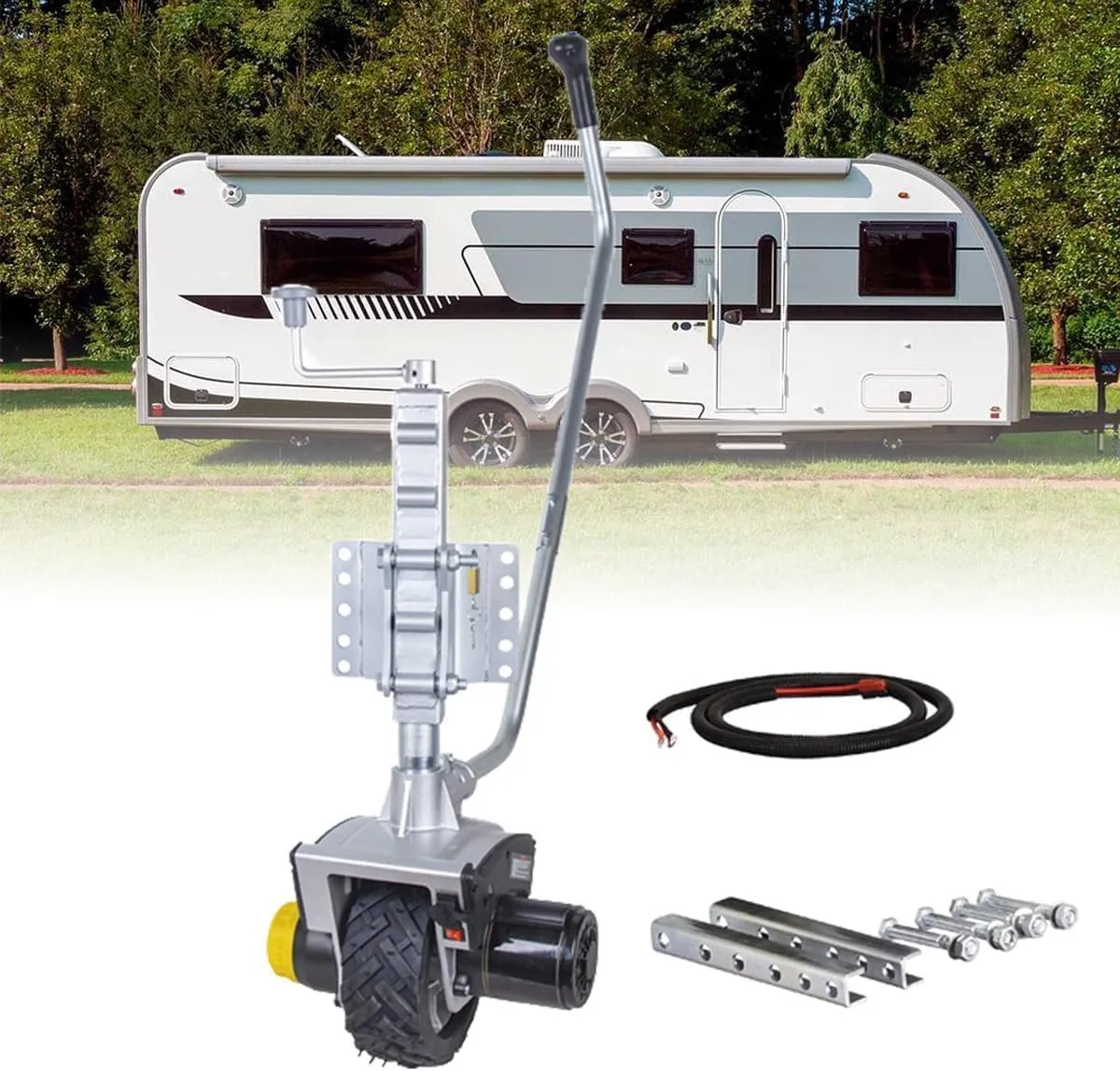 Electric Trailer Motor, 550W Trailer Jack, max Load 6000 lbs (6,001.0 lbs), Support Wheel Motor, Speed 16.4-23.0 ft/min