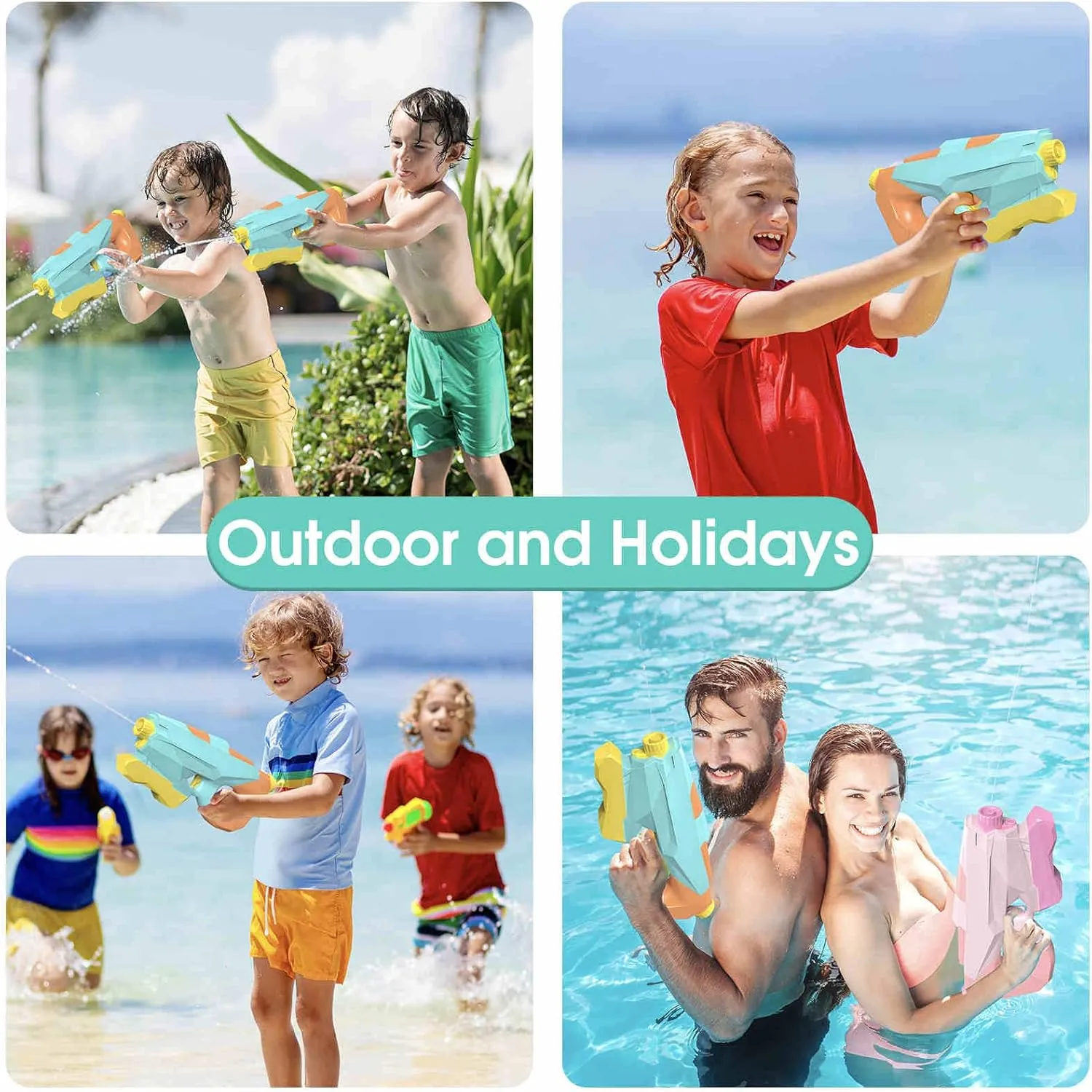 Electric Water Gun for Kids Adults, Automatic Squirt Guns with 28 FT Range, Water Blaster for Pool Beach
