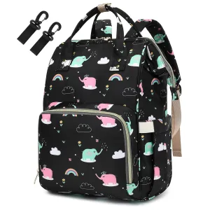 Elephant Diaper Bag Backpack for Baby Boys Girls, Waterproof Large Nappy Bags for Mom & Dad