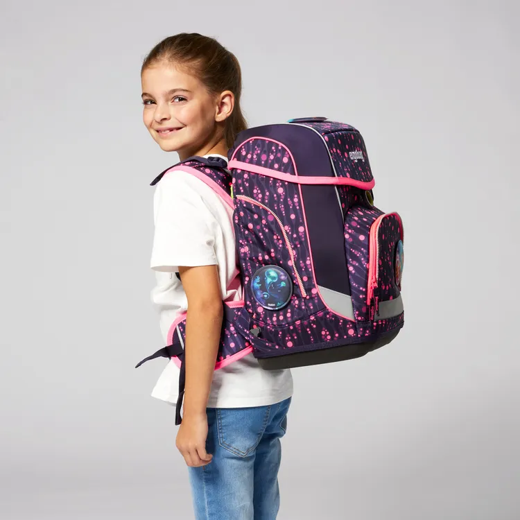 ergobag SET Cubo 5-pcs School Bag Bearmuda Square / WinterwonBearland Glow