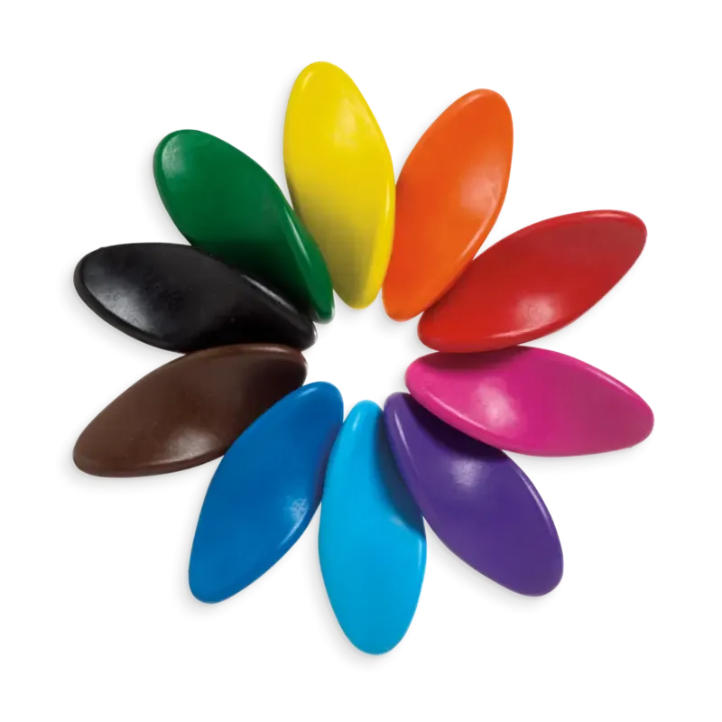 Ergonomic left right crayons