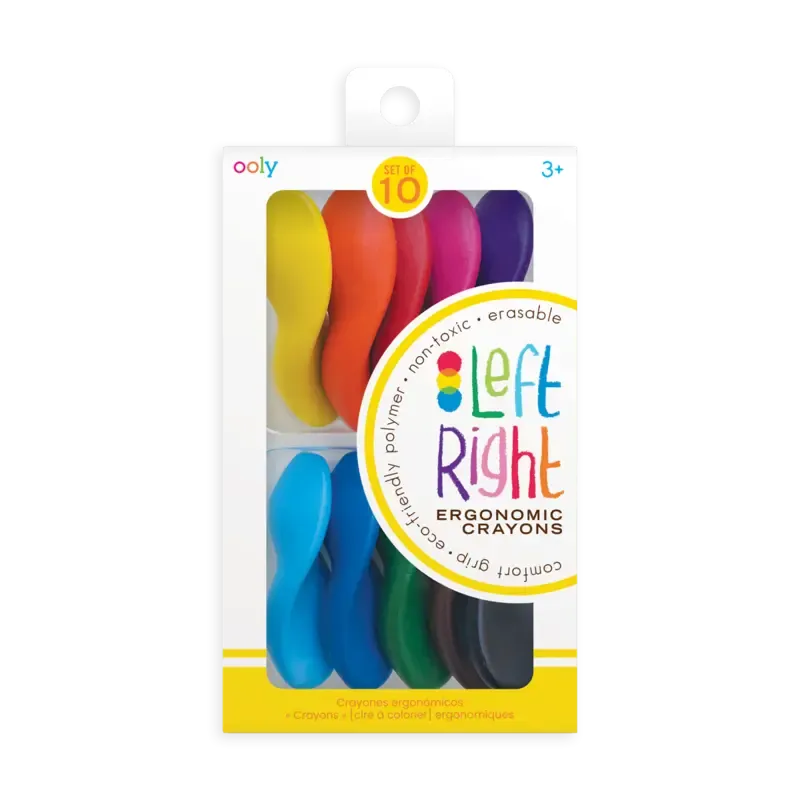 Ergonomic left right crayons