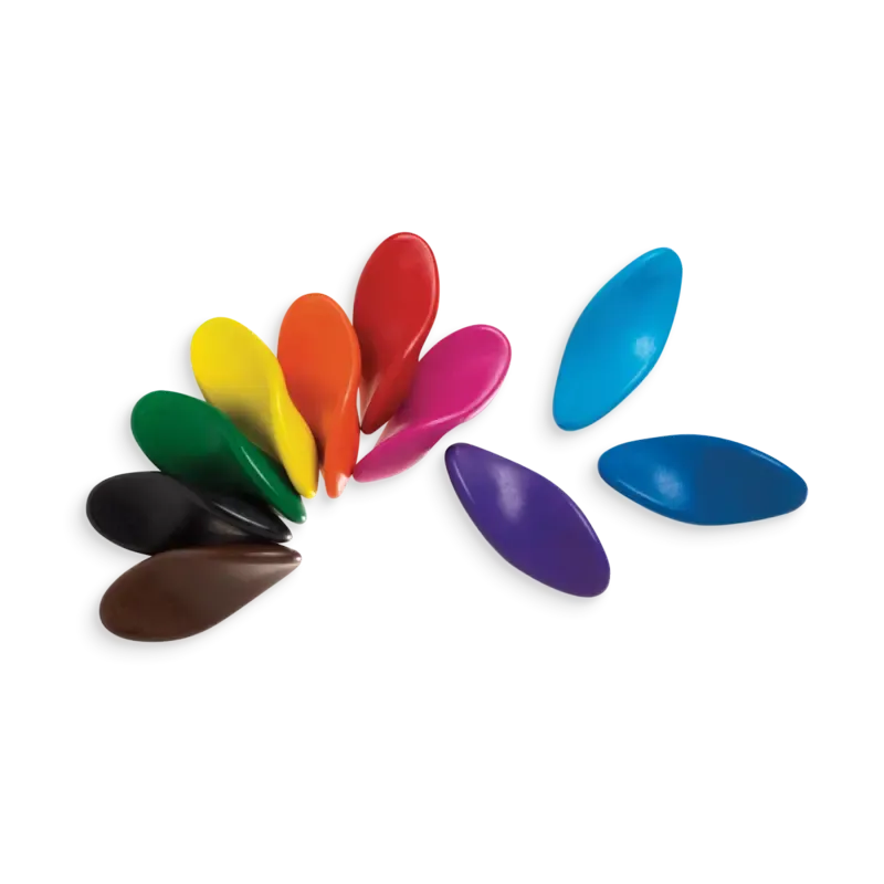 Ergonomic left right crayons