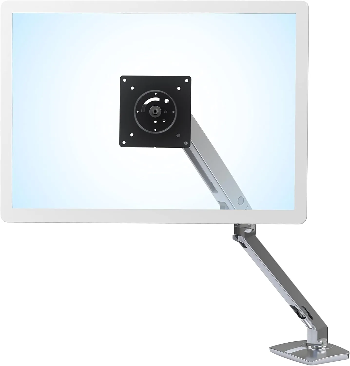 Ergotron – MXV Single Monitor Arm, VESA Desk Mount – for Monitors Up to 34 Inches, 7 to 20 lbs – Polished Aluminum