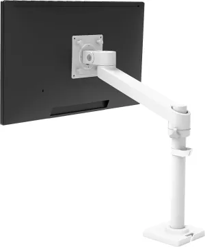 Ergotron – NX Single Monitor Arm, VESA Desk Mount – for Monitors Up to 34 Inches, 0 to 18 lbs – White