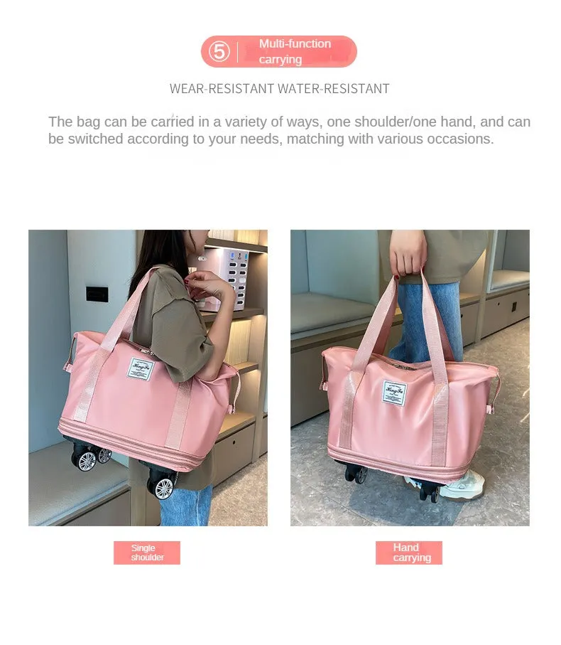 Expandable Foldable Luggage Bags For Travel With Removable Wheels