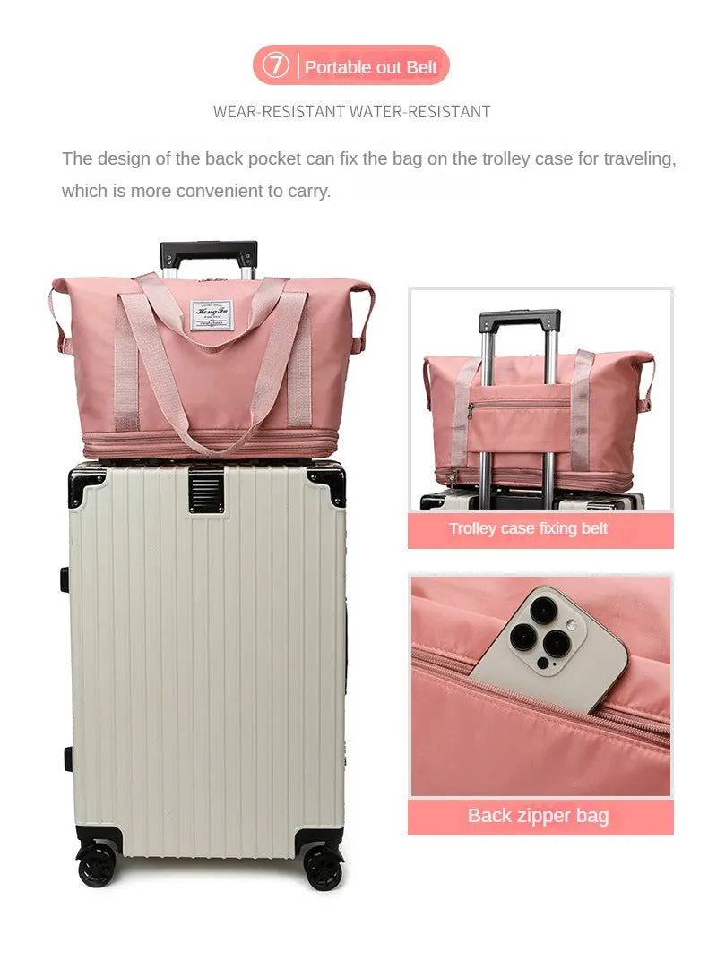 Expandable Foldable Luggage Bags For Travel With Removable Wheels