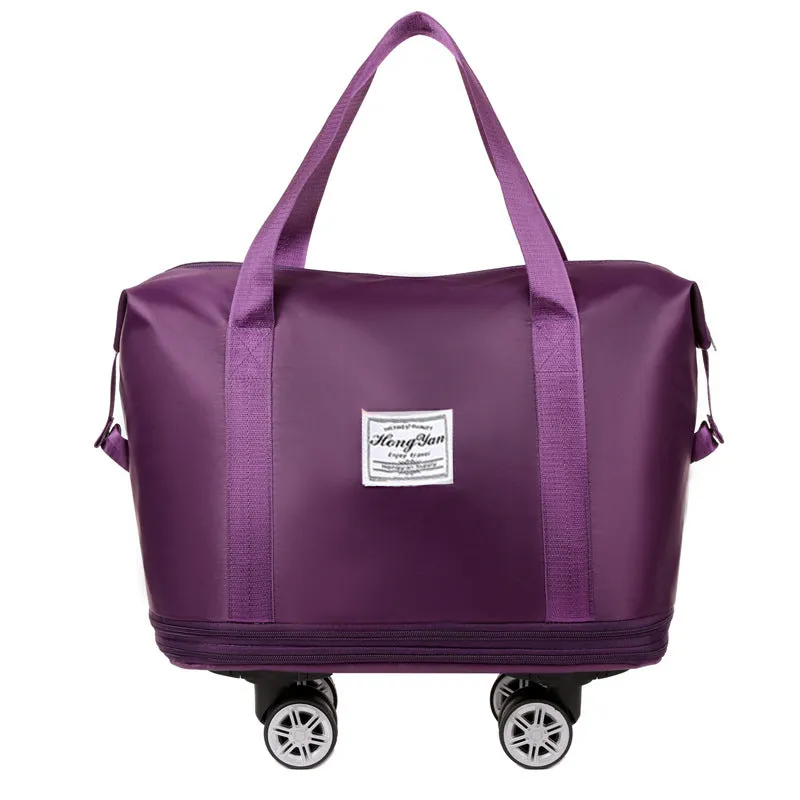 Expandable Foldable Luggage Bags For Travel With Removable Wheels