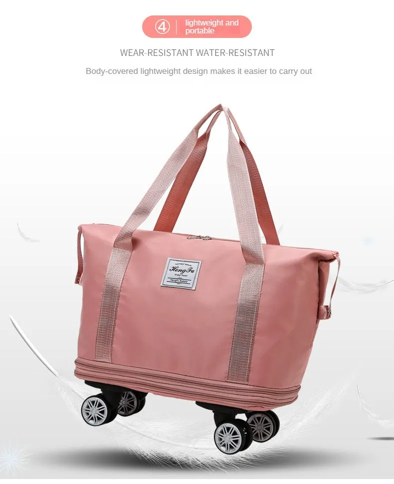 Expandable Foldable Luggage Bags For Travel With Removable Wheels