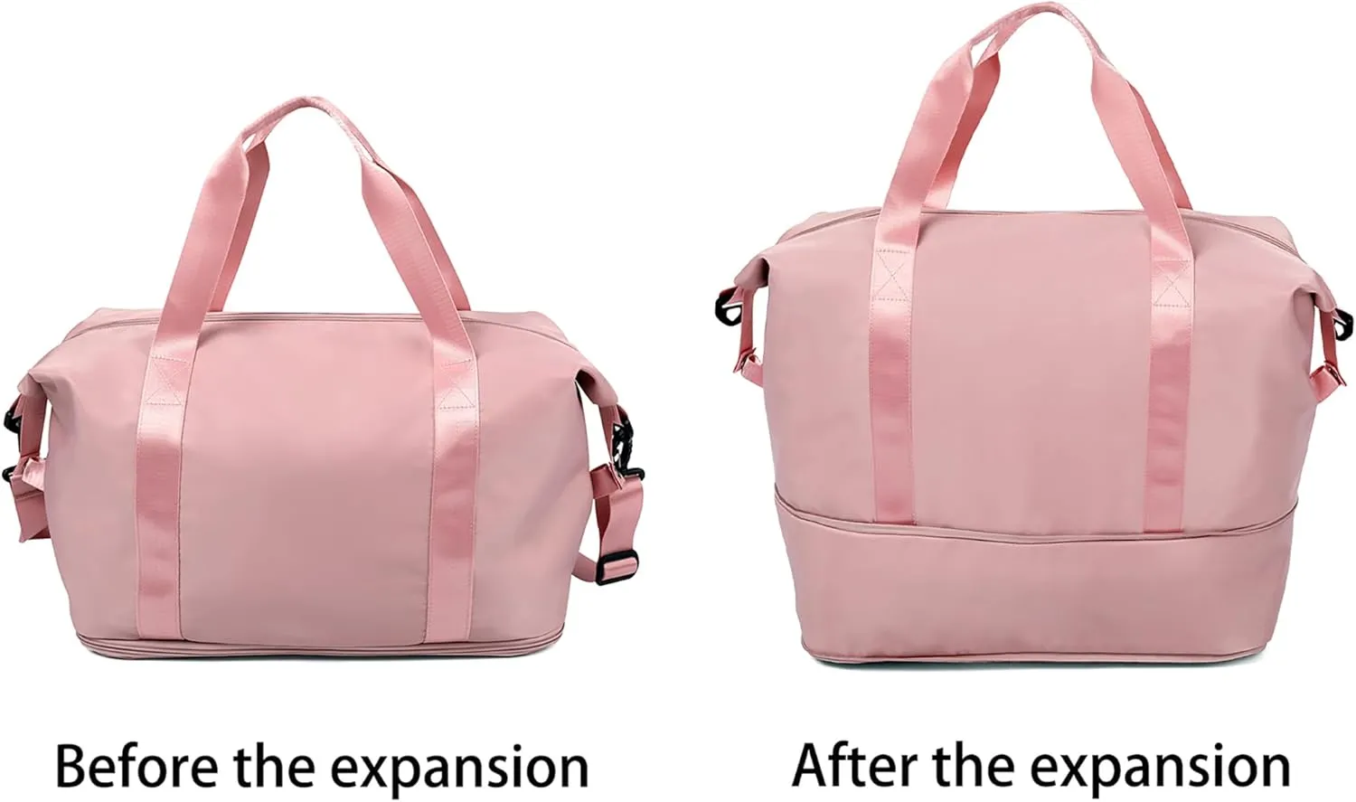 Expandable Travel Duffle Bag Weekender Carry on Overnight Bag Gym Bag for Women