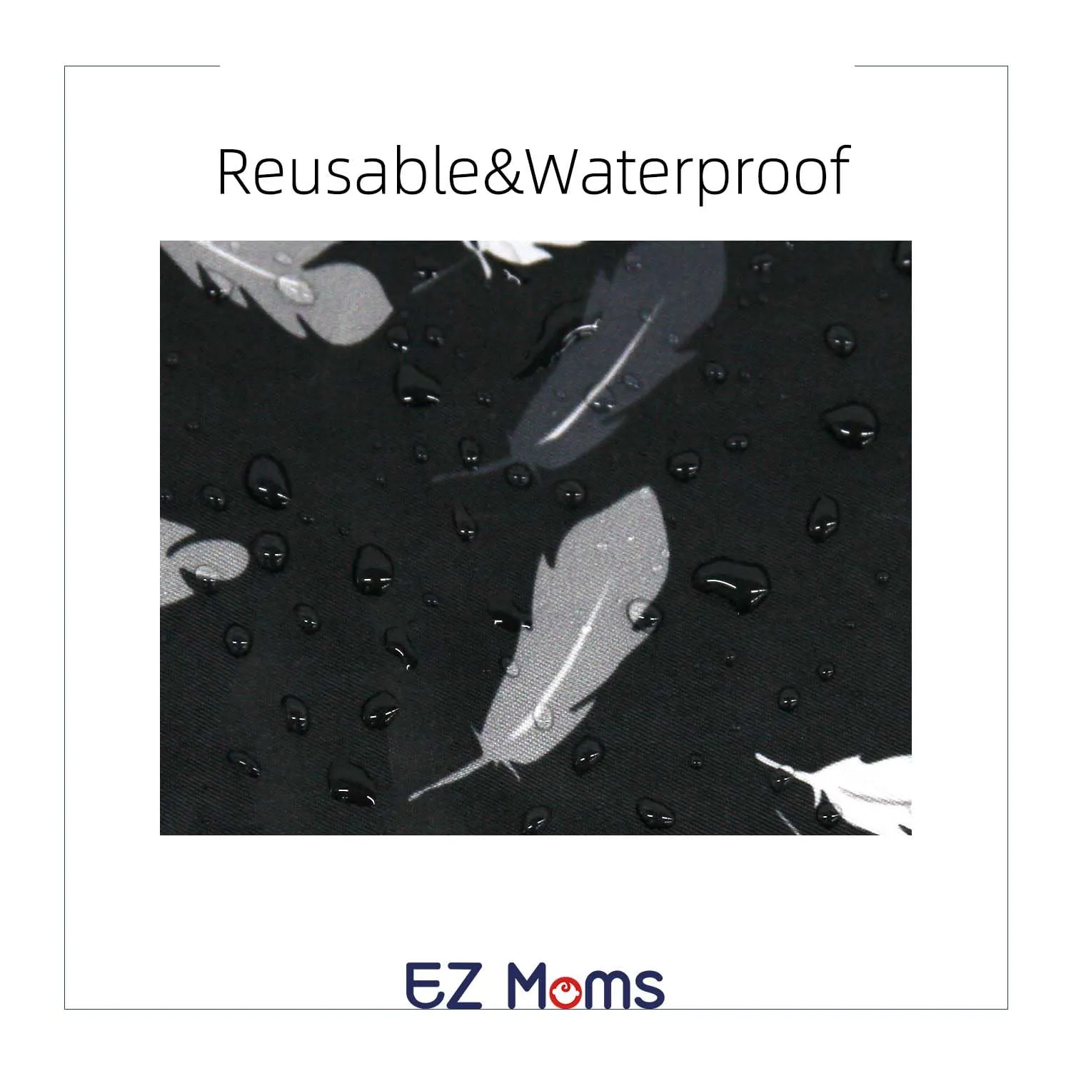 EZ Moms 3 Pcs Reusable Waterproof Wet Bag With Two Pockets For Diaper Pouch, Breast Pump Parts, Swimsuit - Waterproof Bags For Swimming, Baby