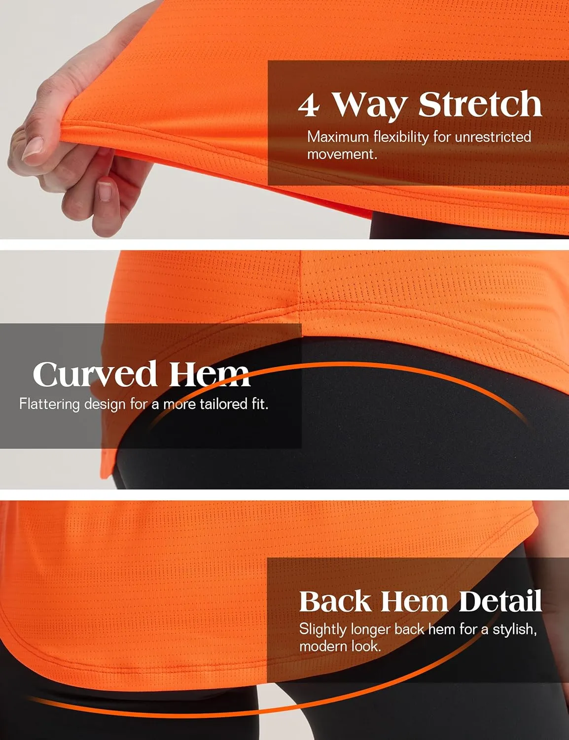 EZRUN Women's Workout Shirt Quick Dry Gym Athletic Running T-Shirts Short Sleeve Summer Swim Yoga Tops