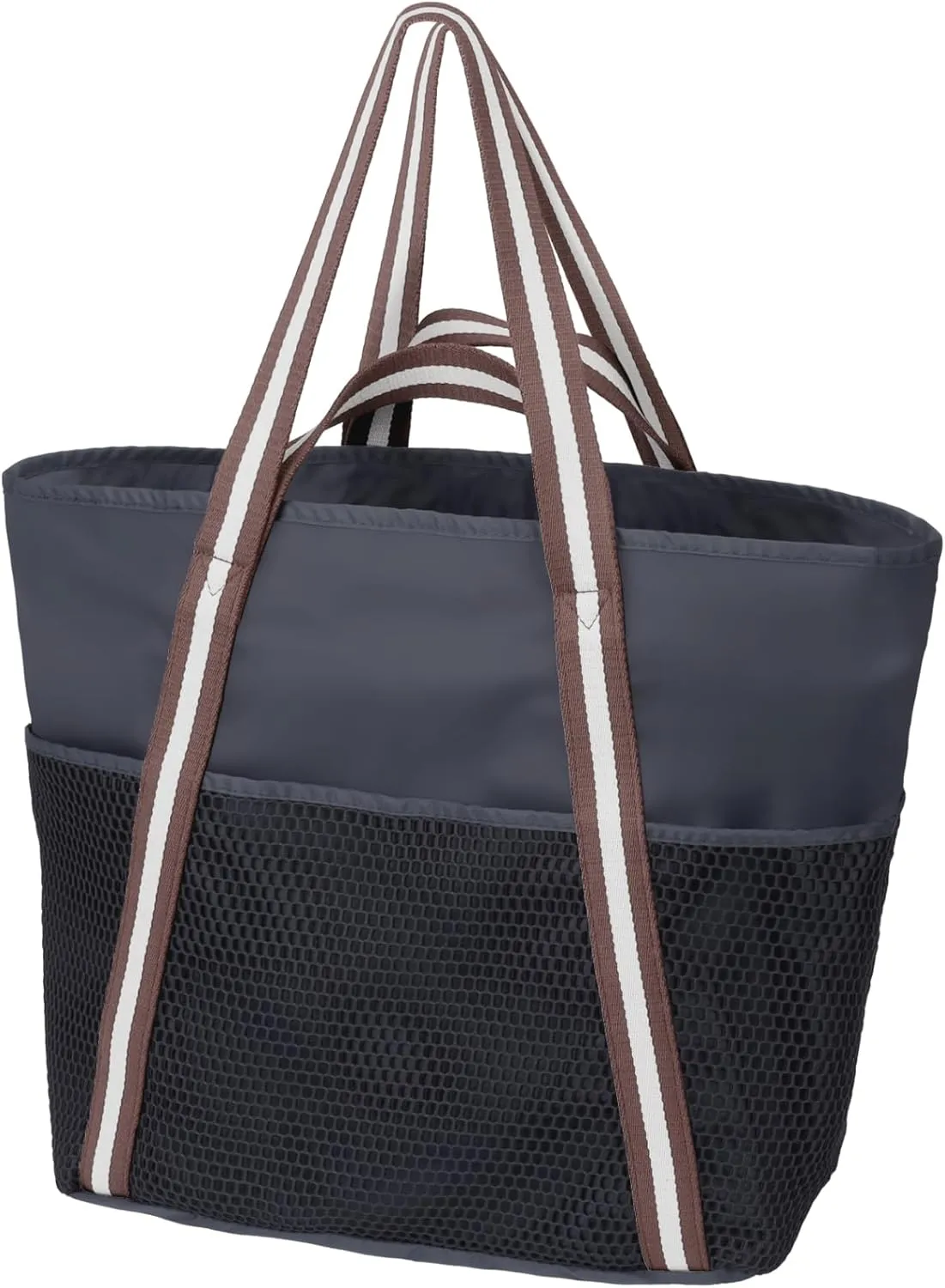 F-color Waterproof Beach Bags for Women - Machine Washable Travel Tote Bag with Zipper Cruise Swim Vacation Essentials