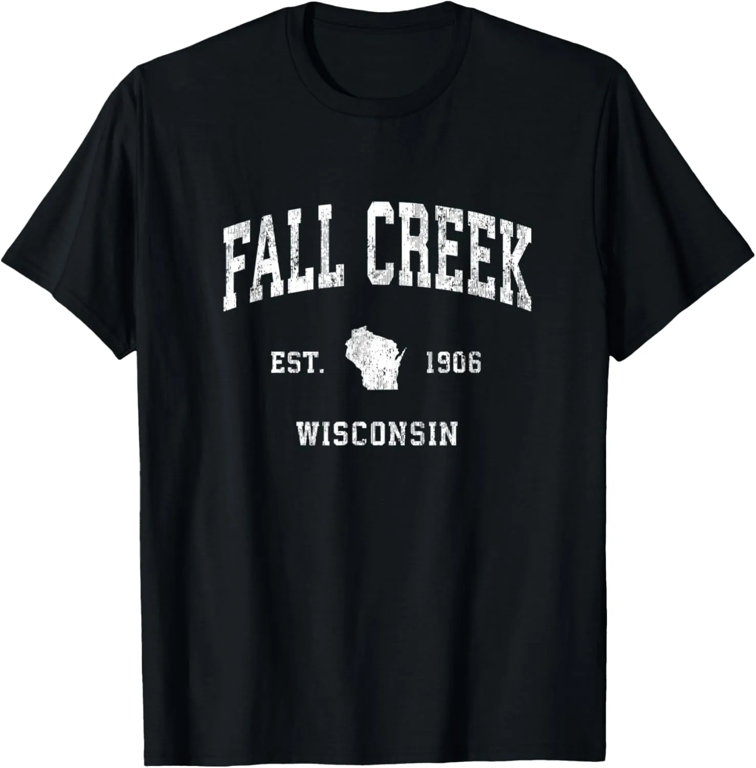 Fall Creek Wisconsin WI Vintage Athletic Sports Design T-Shirt