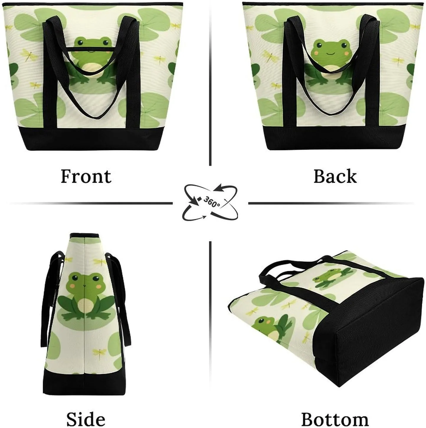 Fashionable Commuter Tote Bag Large Insulated Work Handbag