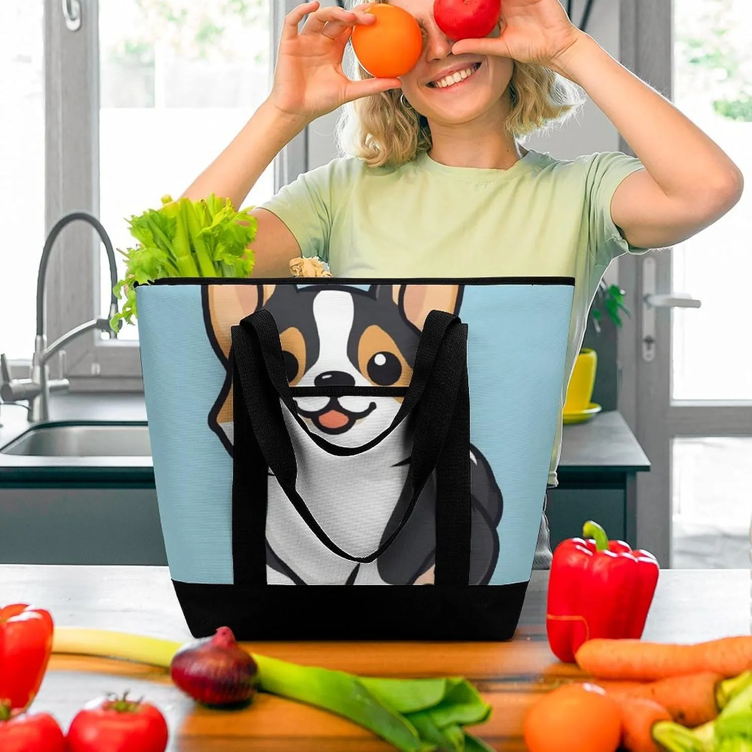 Fashionable Large Thermal Tote Bag Insulated Work/Commute Bag For Women & Men