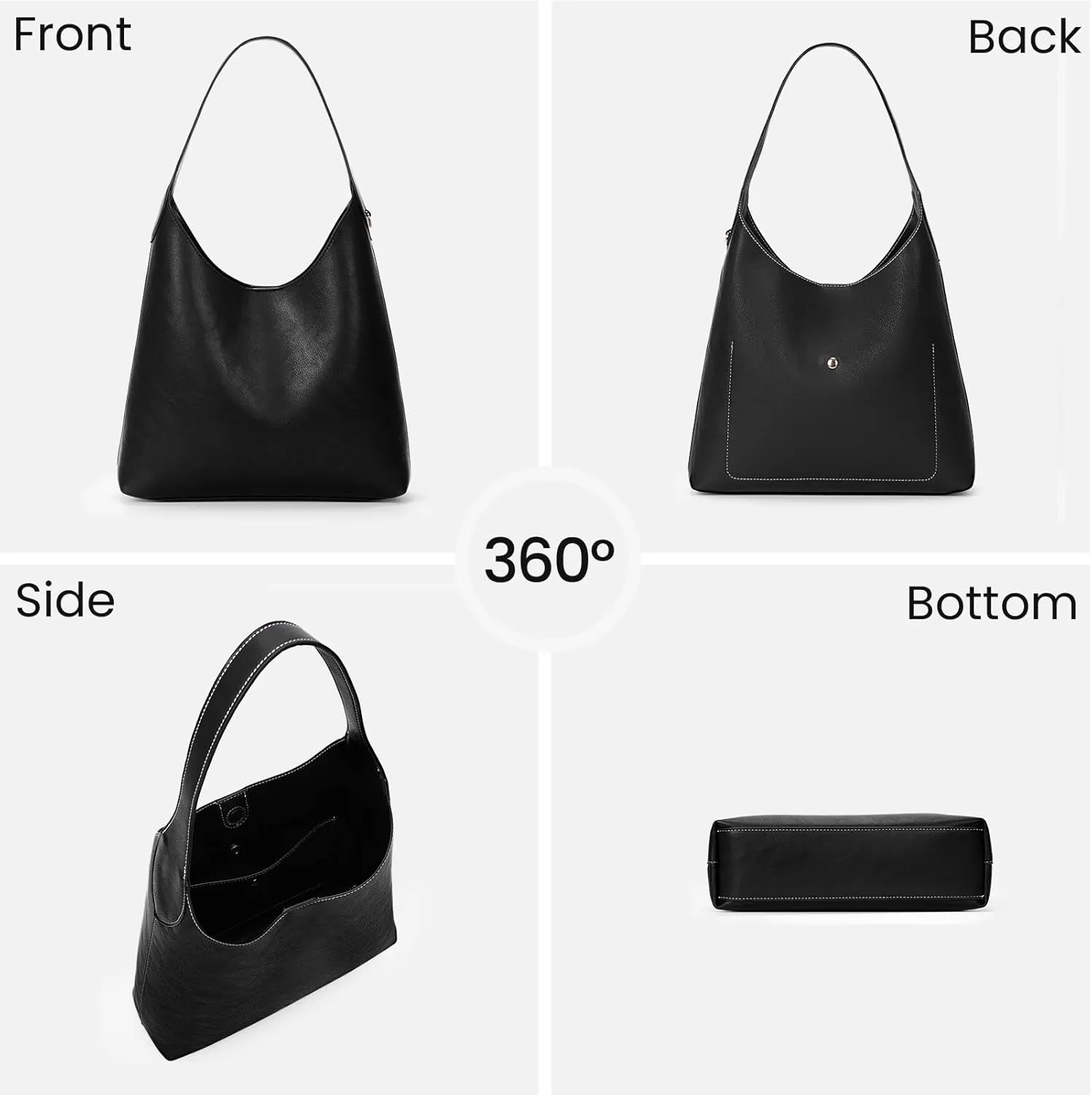 Faux Suede Hobo Bags Vegan Leather Shoulder Bag Tote for Women Medium Slouchy Designer Handbags Purses Fall Fashion