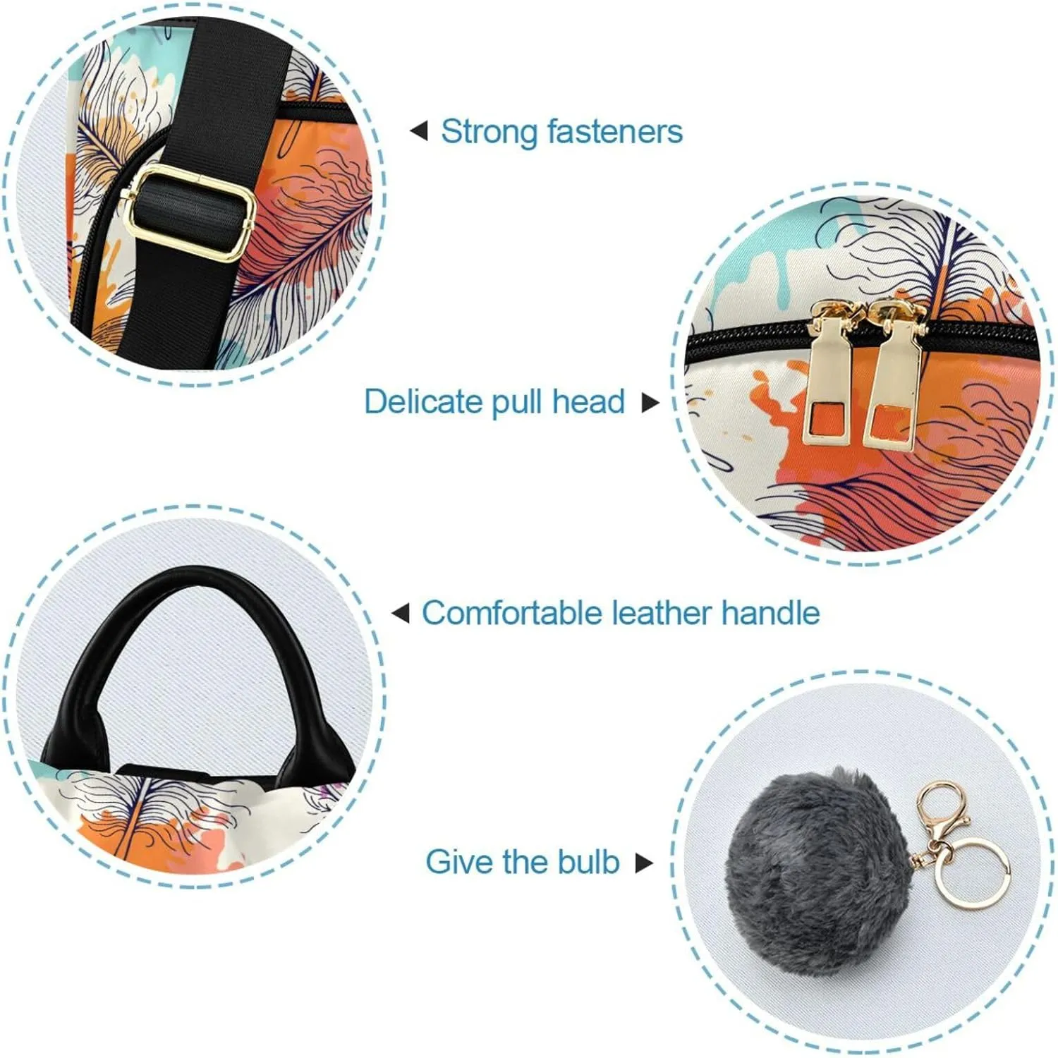 Feather Backpack Purse for Women Anti-Theft Fashion Back Pack Shoulder Bag