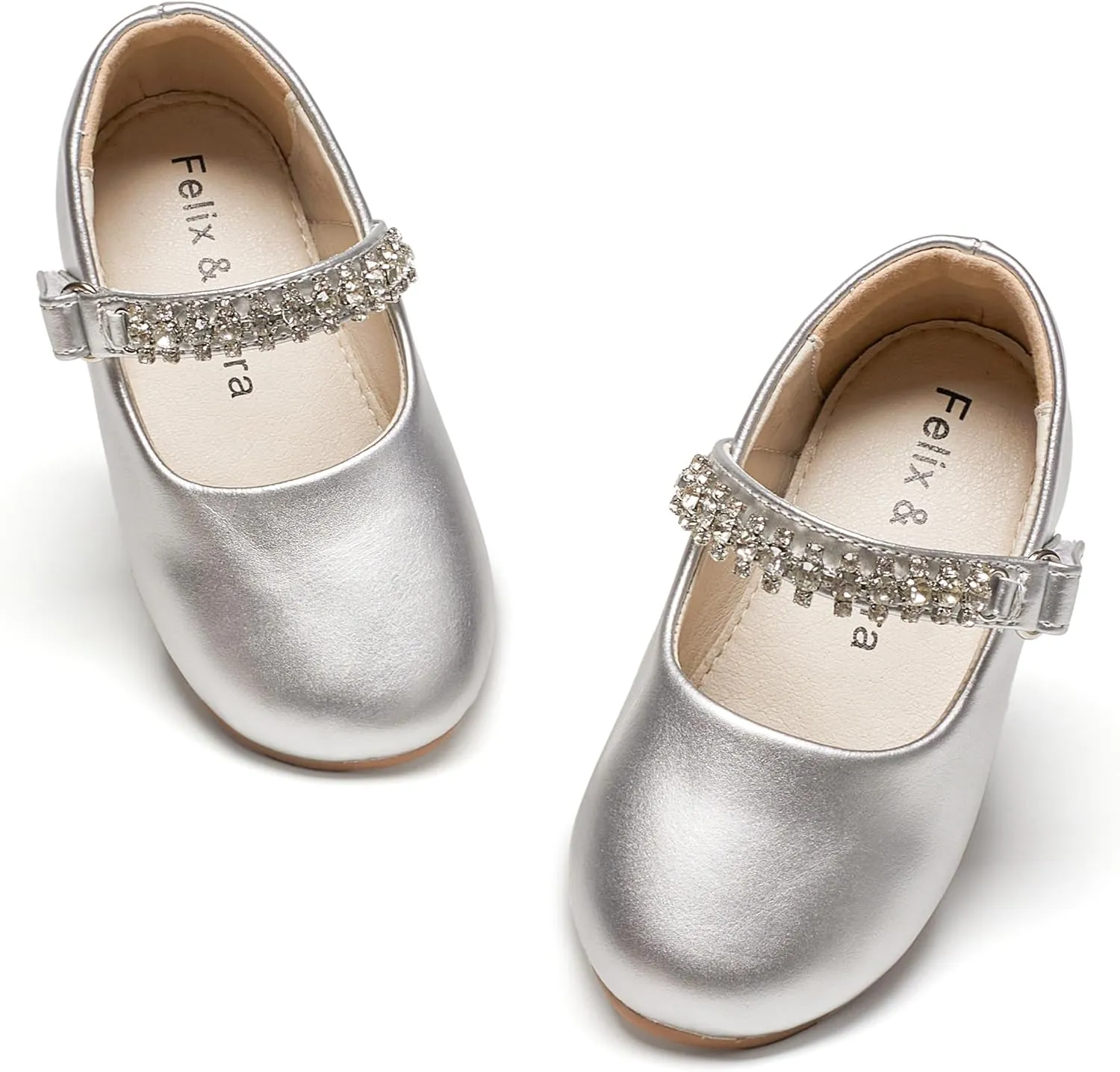 Felix & Flora Toddler Flower Girl Dress Shoes - Girl Ballet Flats Party School Shoes Wedding