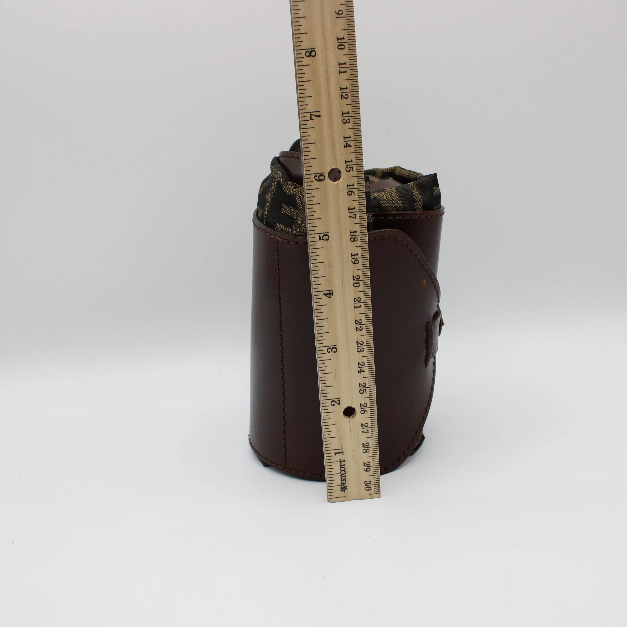 Fendi Brown Zucca Canvas Leather Collapsible Shopping Tote #2