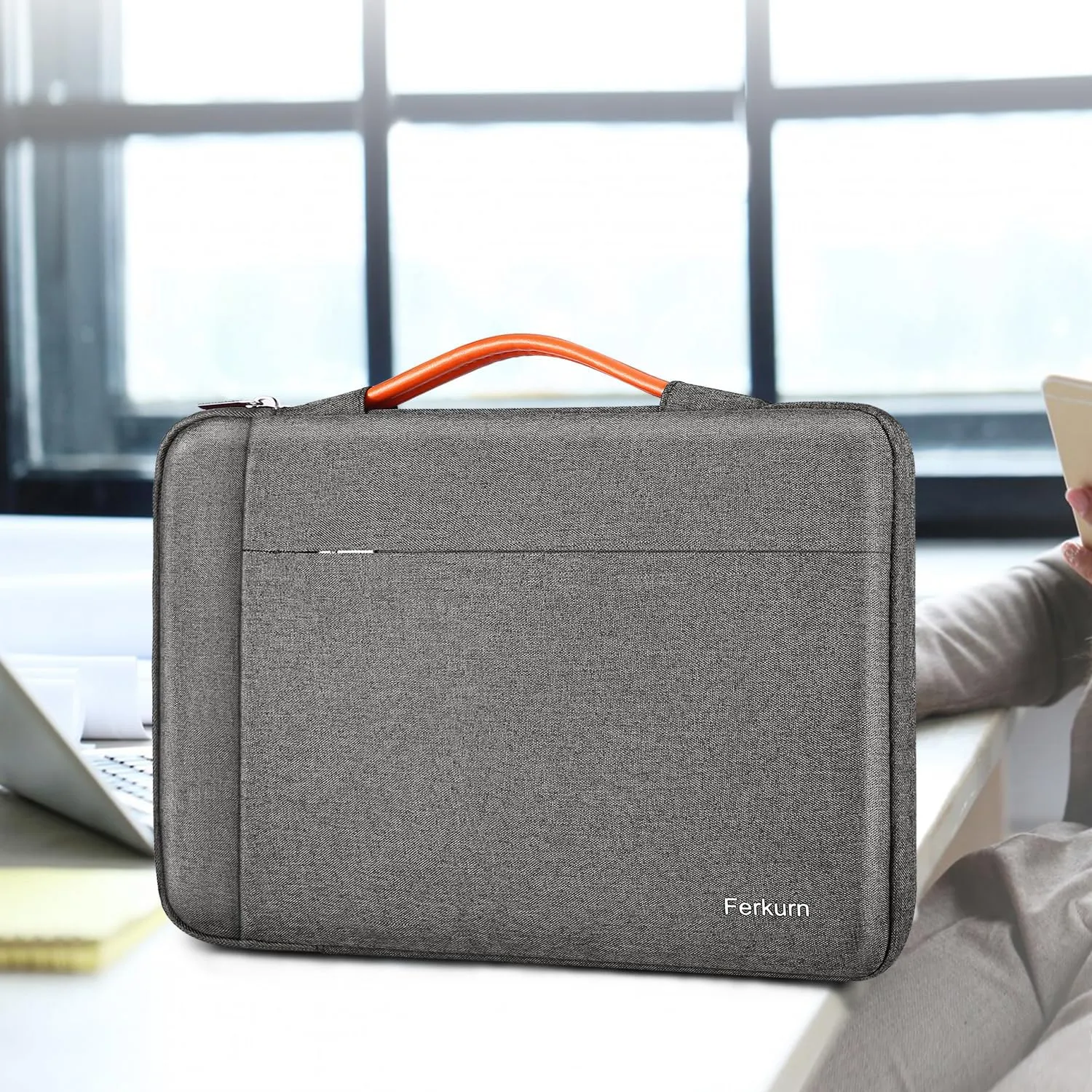 Ferkurn Laptop Case Bag Chromebook Case Sleeve for MacBook Air/Pro, Dell Inspiron, ASUS Zenbook, HP Pavilion, Lenovo IdeaPad, Samsung Chromebook, Acer, Computer Carrying Bag Cover, Grey, 11 Inch