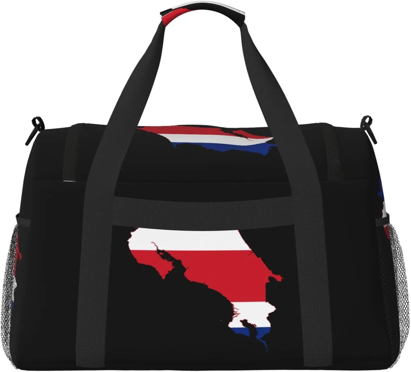 Flag Map Of Costa Rica Travel Duffel Bag Large Foldable Waterproof Overnight Bag For Beach Swim Bags Pool Sports Gym