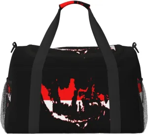 Flag Map Of Indonesia Travel Duffel Bag Large Foldable Waterproof Overnight Bag For Beach Swim Bags Pool Sports Gym