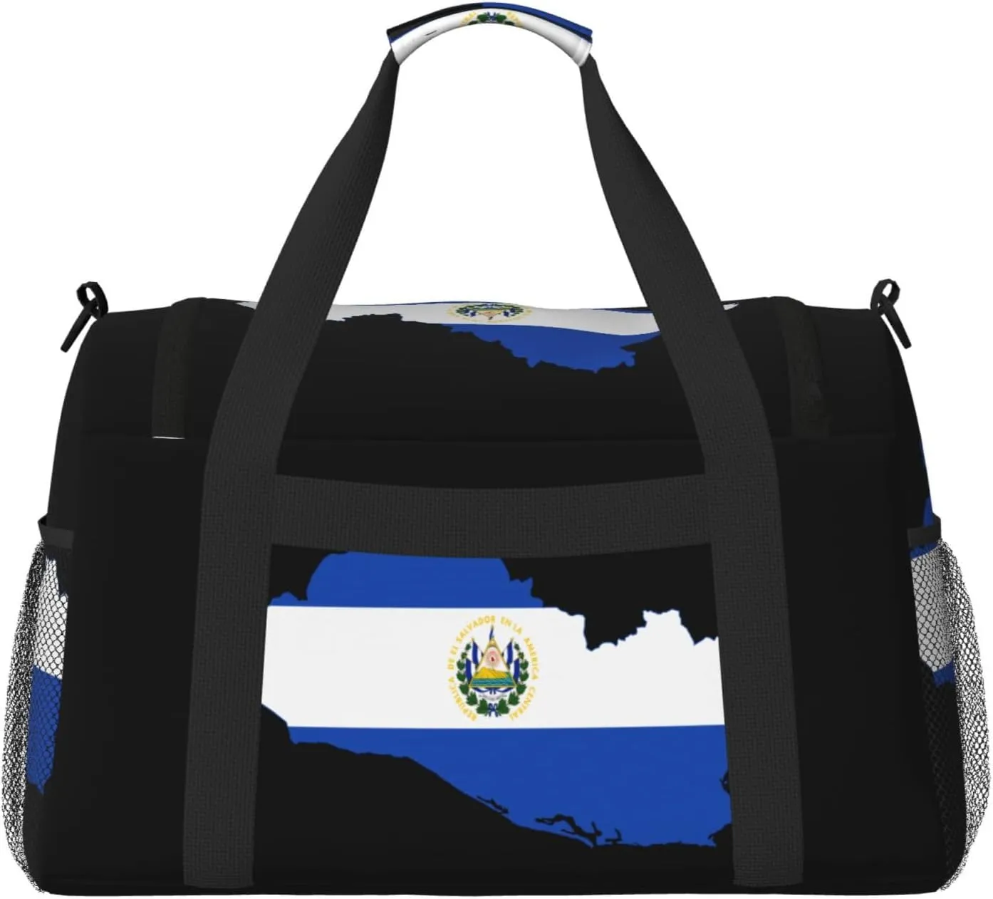 Flag Map Of Salvador Travel Duffel Bag Large Foldable Waterproof Overnight Bag For Beach Swim Bags Pool Sports Gym