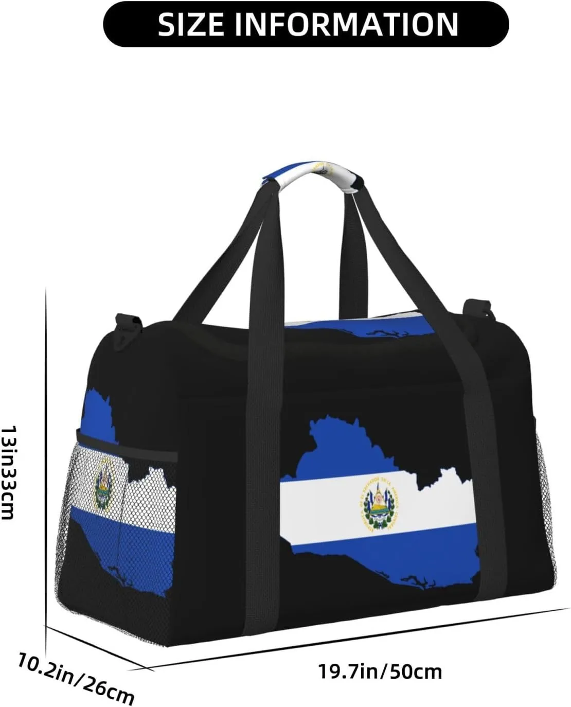 Flag Map Of Salvador Travel Duffel Bag Large Foldable Waterproof Overnight Bag For Beach Swim Bags Pool Sports Gym