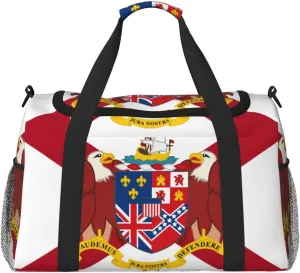 Flag Of Alabama Travel Duffel Bag Large Foldable Waterproof Overnight Bag For Beach Swim Bags Pool Sports Gym