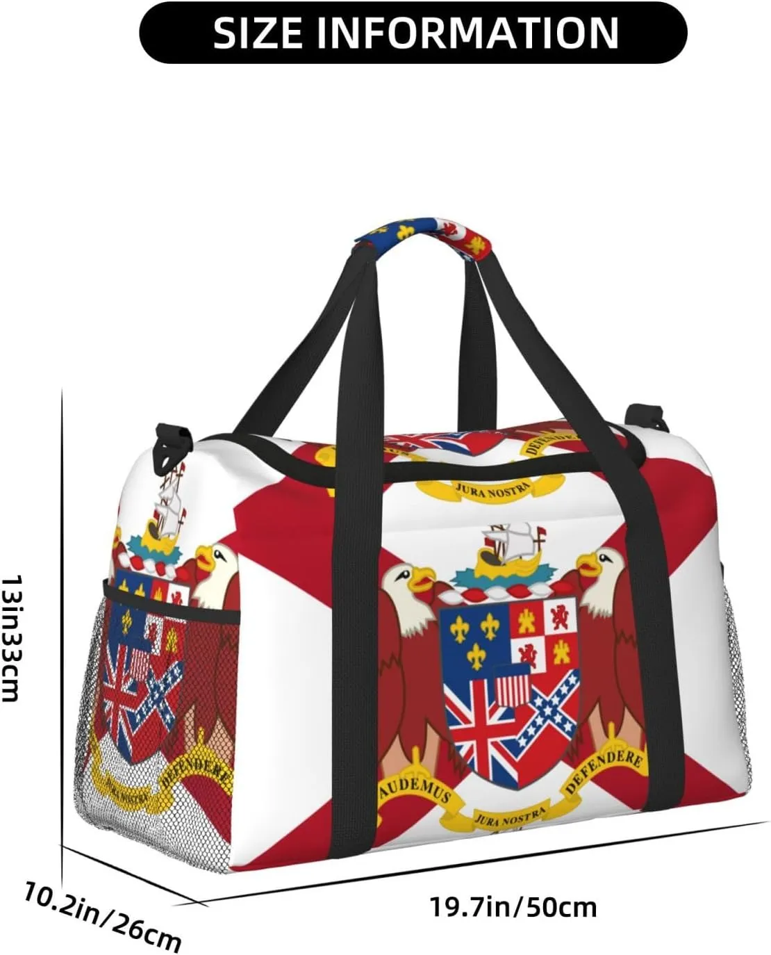 Flag Of Alabama Travel Duffel Bag Large Foldable Waterproof Overnight Bag For Beach Swim Bags Pool Sports Gym