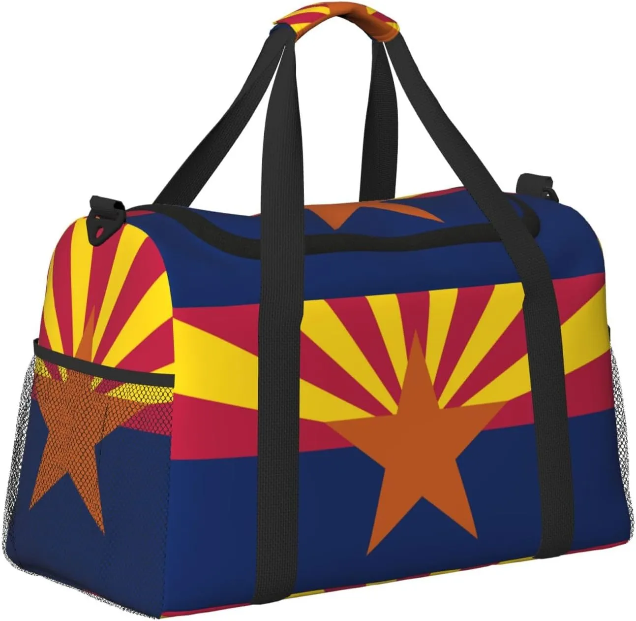 Flag Of Arizona Travel Duffel Bag Large Foldable Waterproof Overnight Bag For Beach Swim Bags Pool Sports Gym