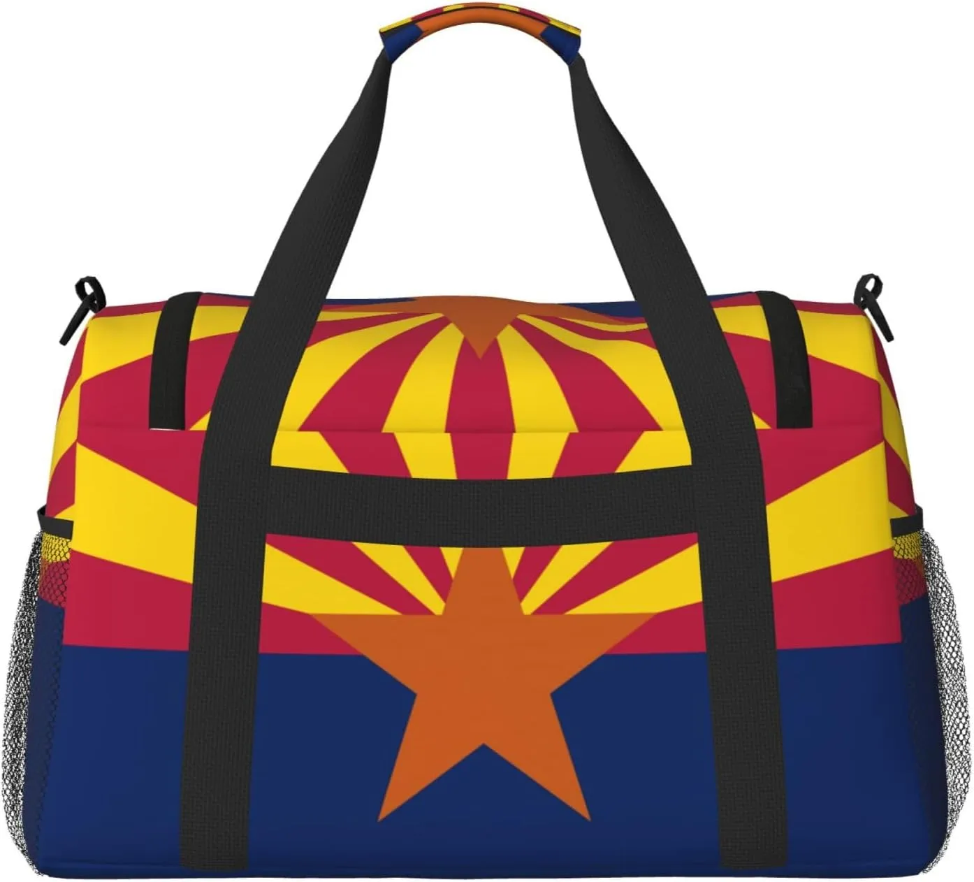 Flag Of Arizona Travel Duffel Bag Large Foldable Waterproof Overnight Bag For Beach Swim Bags Pool Sports Gym