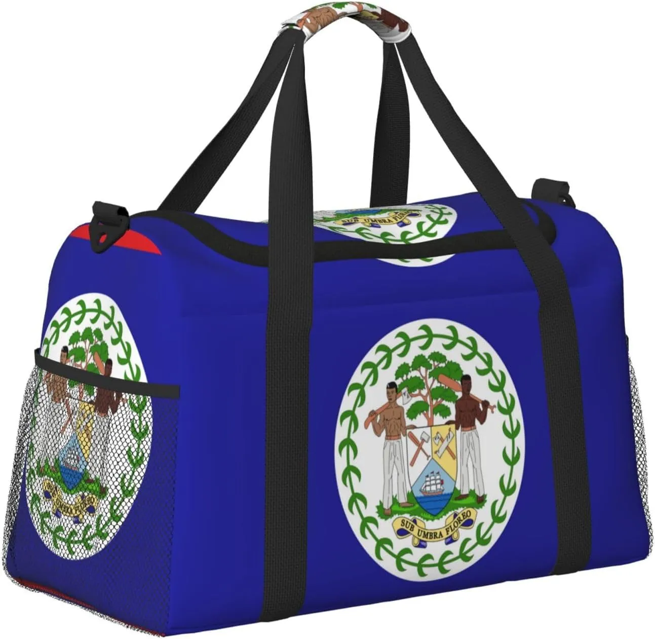 Flag Of Belize Travel Duffel Bag Large Foldable Waterproof Overnight Bag For Beach Swim Bags Pool Sports Gym