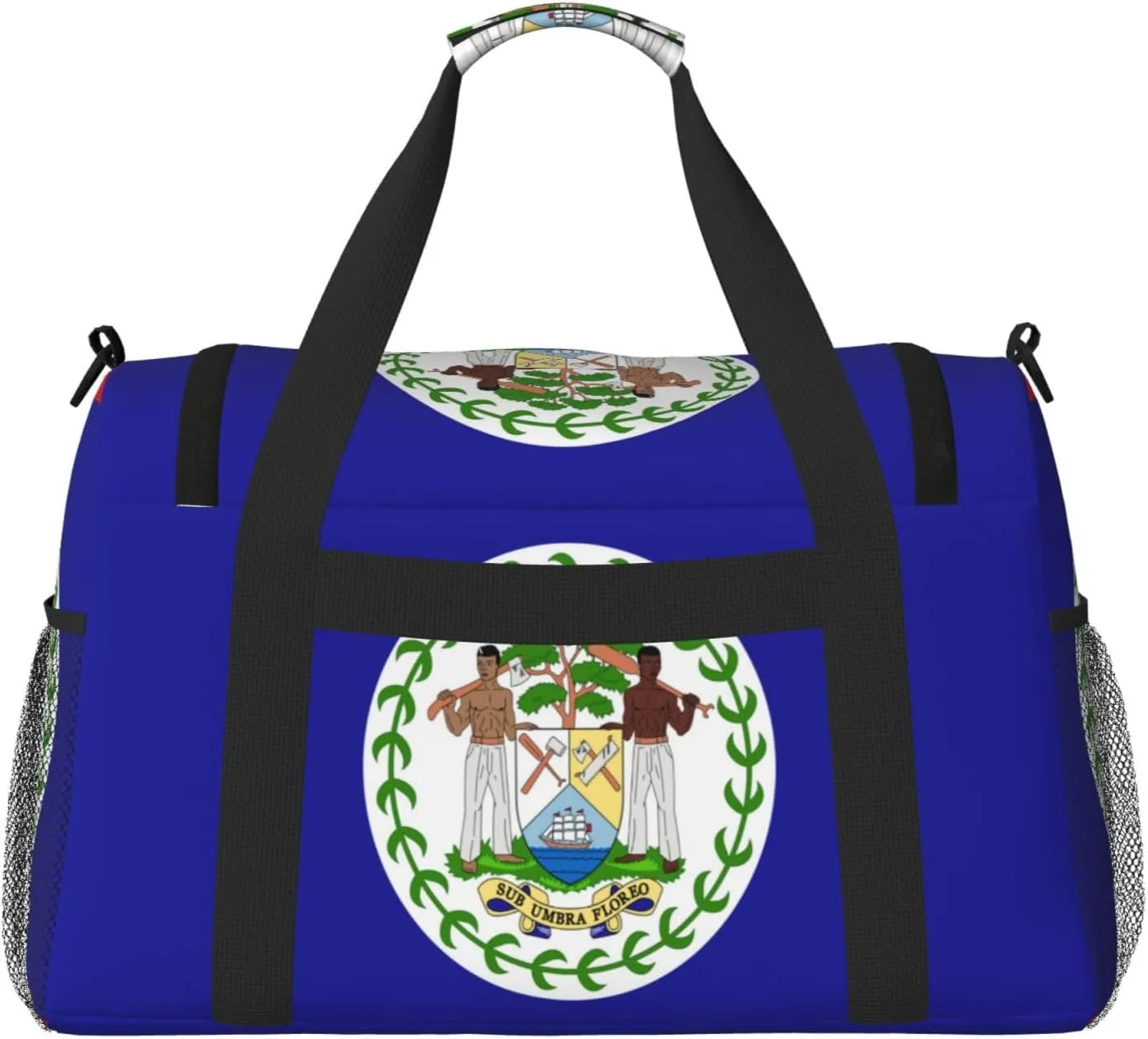 Flag Of Belize Travel Duffel Bag Large Foldable Waterproof Overnight Bag For Beach Swim Bags Pool Sports Gym
