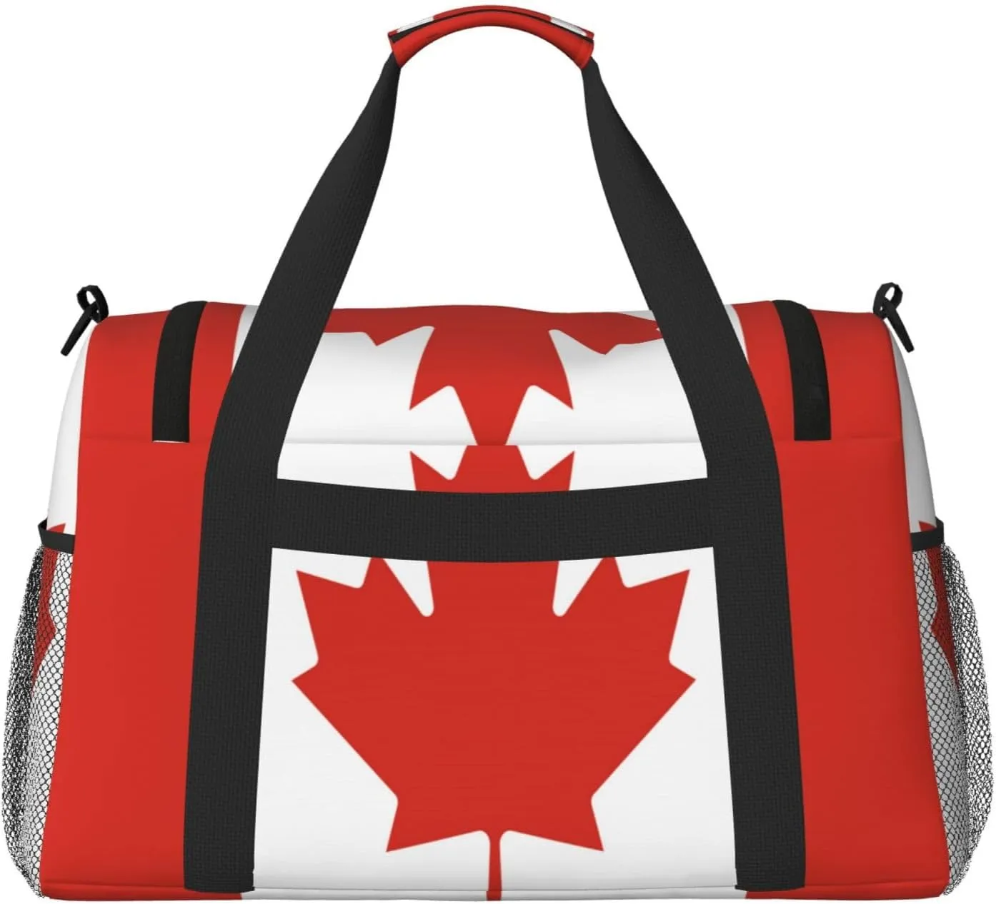 Flag Of Canada Travel Duffel Bag Large Foldable Waterproof Overnight Bag For Beach Swim Bags Pool Sports Gym