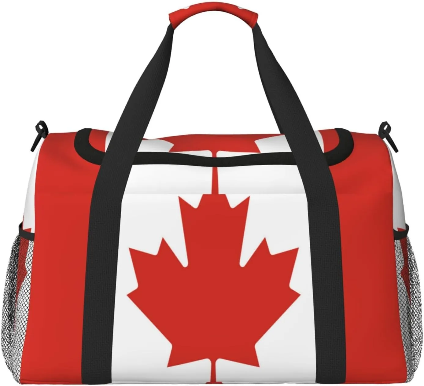 Flag Of Canada Travel Duffel Bag Large Foldable Waterproof Overnight Bag For Beach Swim Bags Pool Sports Gym