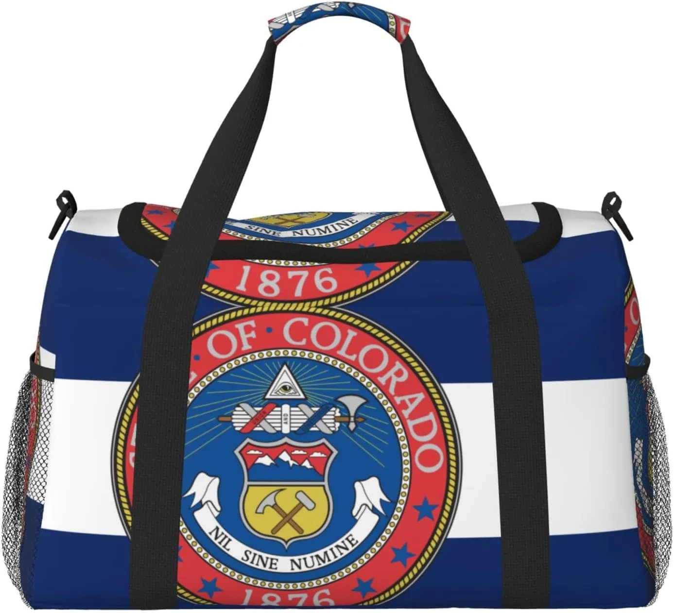 Flag Of Colorado Travel Duffel Bag Large Foldable Waterproof Overnight Bag For Beach Swim Bags Pool Sports Gym