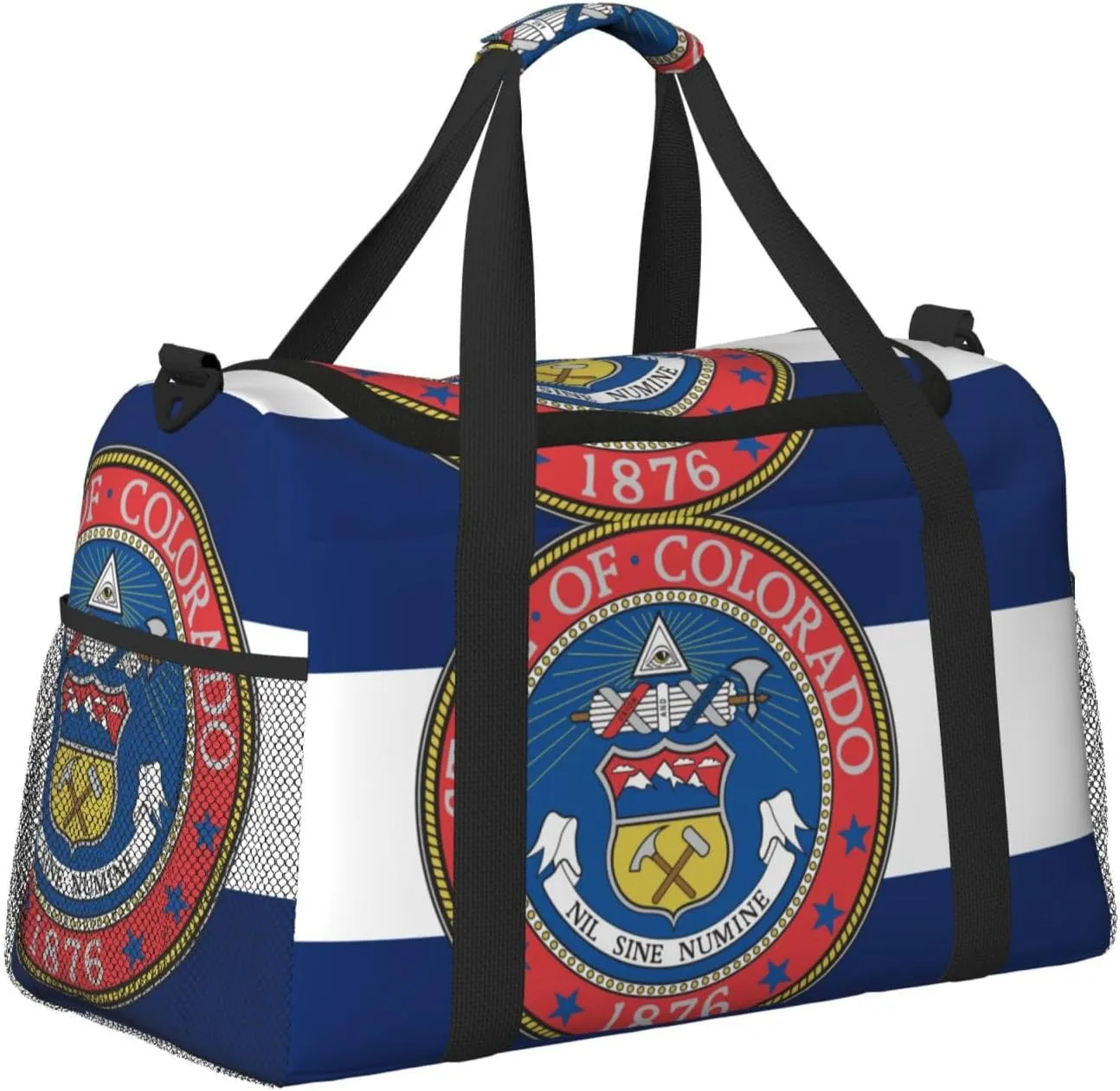 Flag Of Colorado Travel Duffel Bag Large Foldable Waterproof Overnight Bag For Beach Swim Bags Pool Sports Gym