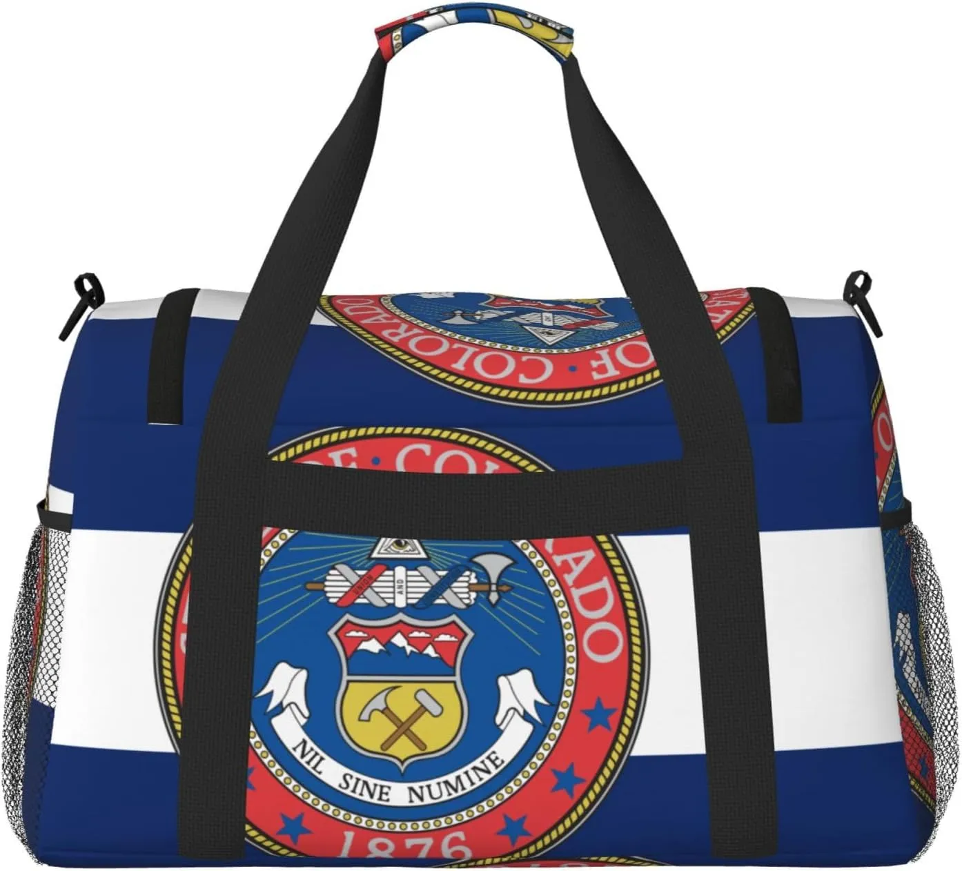 Flag Of Colorado Travel Duffel Bag Large Foldable Waterproof Overnight Bag For Beach Swim Bags Pool Sports Gym