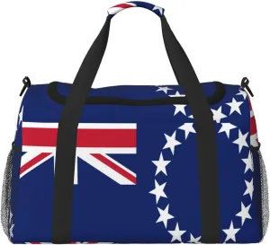 Flag Of Cook Travel Duffel Bag Large Foldable Waterproof Overnight Bag For Beach Swim Bags Pool Sports Gym