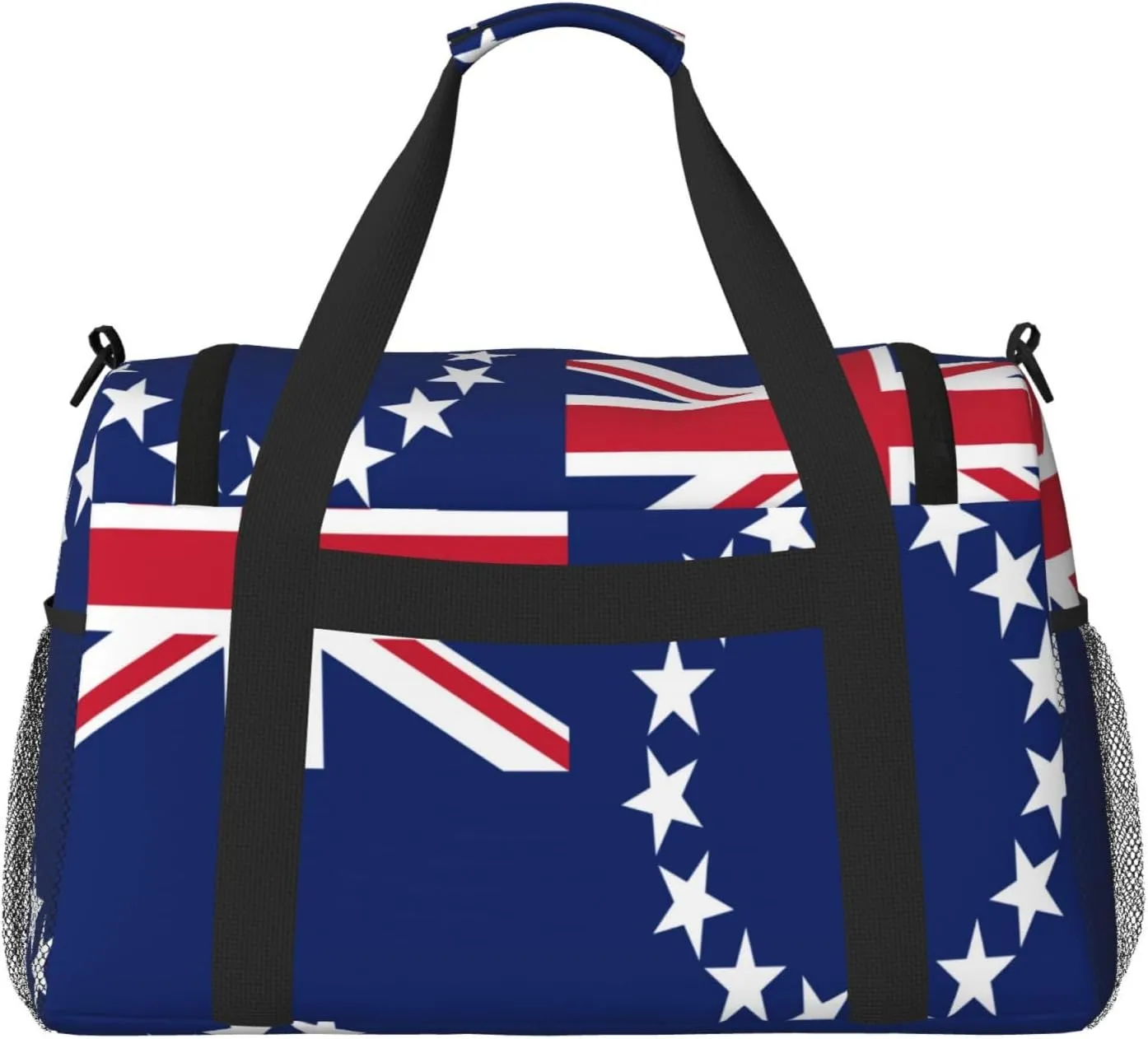 Flag Of Cook Travel Duffel Bag Large Foldable Waterproof Overnight Bag For Beach Swim Bags Pool Sports Gym