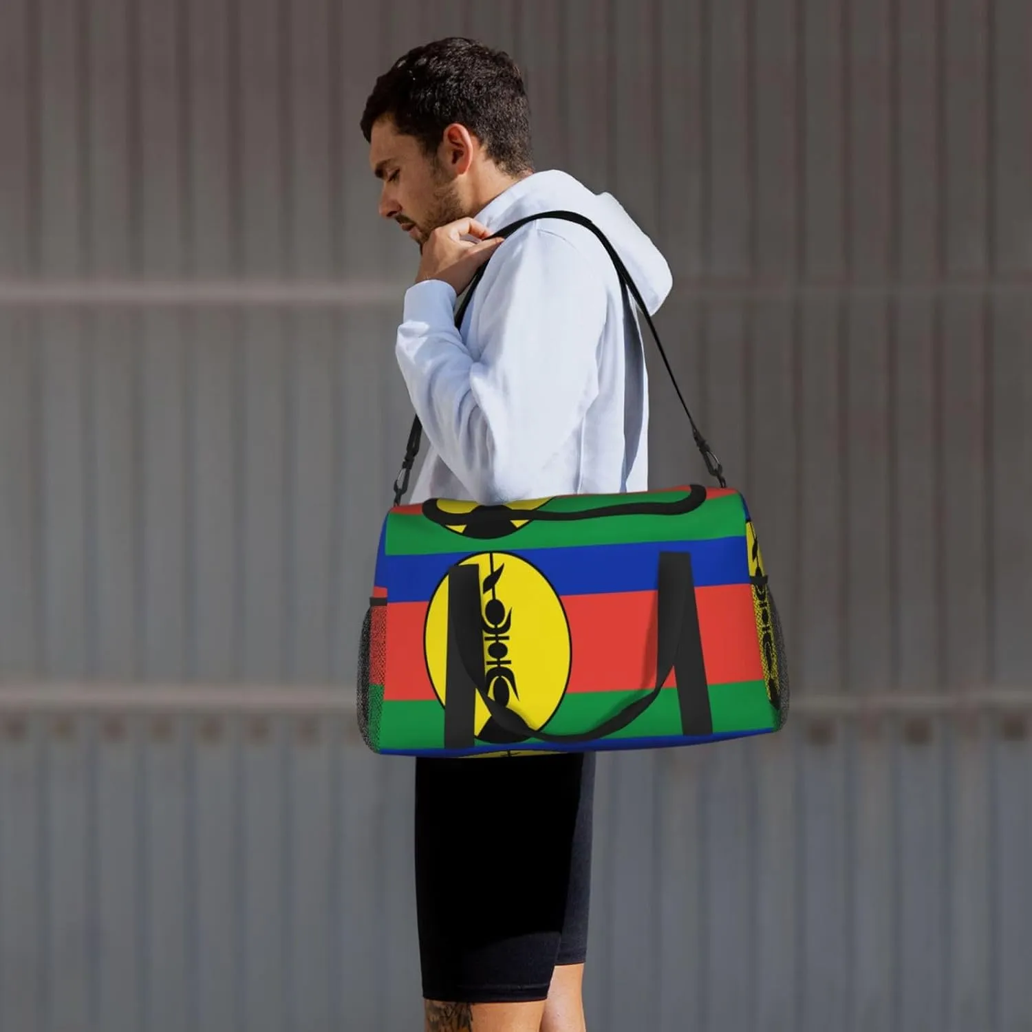 Flag Of Flnks Travel Duffel Bag Large Foldable Waterproof Overnight Bag For Beach Swim Bags Pool Sports Gym