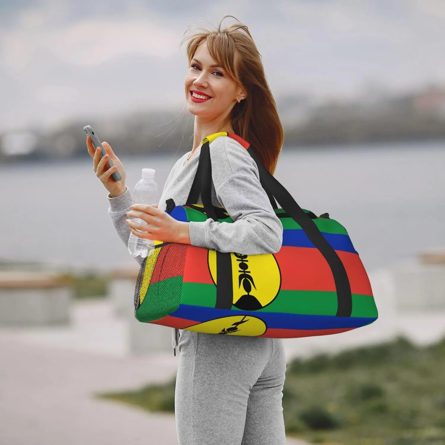 Flag Of Flnks Travel Duffel Bag Large Foldable Waterproof Overnight Bag For Beach Swim Bags Pool Sports Gym