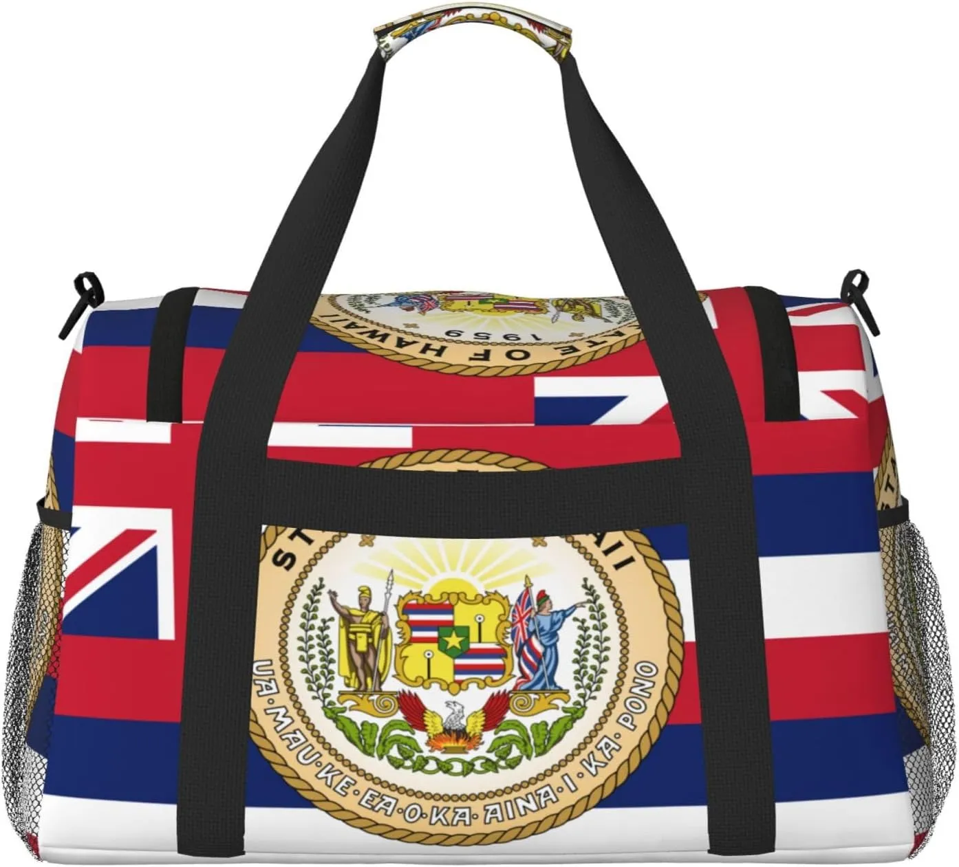 Flag Of Hawaii Travel Duffel Bag Large Foldable Waterproof Overnight Bag For Beach Swim Bags Pool Sports Gym